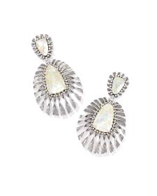 Zahara Vintage Silver Statement Earrings