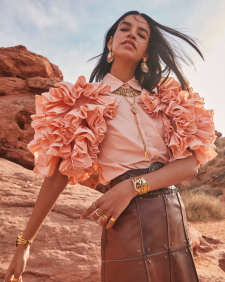 Zahara Vintage Gold Statement Earrings