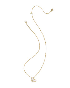 Ice Skate Gold Short Pendant Necklace