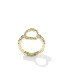 Daphne Pave Gold Cocktail Ring 