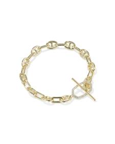 Elisa Toggle Gold Link and Chain Bracelet 
