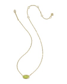 Elisa Luxe Gold Short Pendant Necklace 