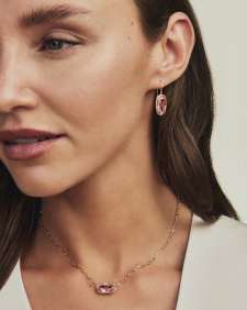 Elisa Luxe Gold Short Pendant Necklace 