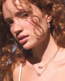 Elisa Luxe Gold Short Pendant Necklace 