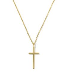 Large 18k Gold Vermeil Cross Pendant