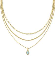 Mini Elisa Gold Triple Strand Necklace