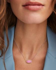 Elisa Silver Short Pendant Necklace