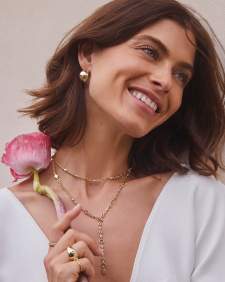 Mini Elisa and Abbie Gold Convertible Strand Necklace