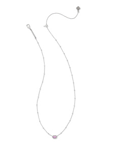 Mini Silver Elisa Satellite Short Pendant Necklace