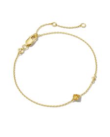 Maisie 18k Gold Vermeil Delicate Chain Bracelet in Orange Citrine