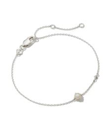Maisie Sterling Silver Delicate Chain Bracelet in Freshwater Cultured Pearl