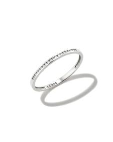 Carey 14k White Gold Band Ring in White Diamond