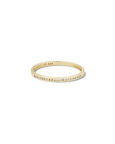 Carey 14k Yellow Gold Band Ring in White Diamond