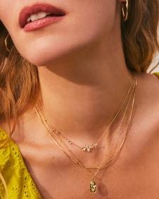 Bryleigh Charm Necklace in 18k Gold Vermeil