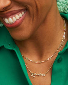Grandma Script Pendant Necklace