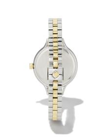 Alex Two Tone Stainless Steel 35mm Narrow Watch in Ivory Mother-of-Pearl