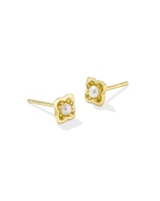 Dira 18k Gold Vermeil Pearl Stud Earrings
