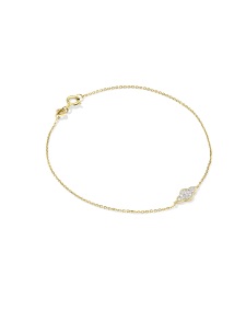 Abbie 14k Yellow Gold Pave Delicate Chain Bracelet