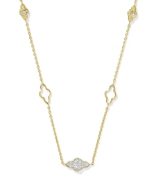 Abbie 14k Yellow Gold Pave Strand Necklace