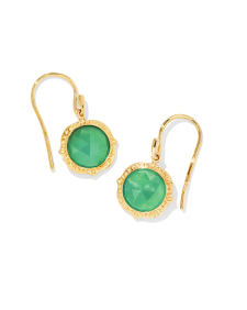 Sage 18k Gold Vermeil Drop Earrings in Chrysoprase