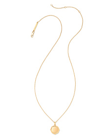 Sage Metal Pendant Necklace in 18k Gold Vermeil