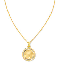 Spinning Hammered Pendant Necklace in 18k Gold Vermeil