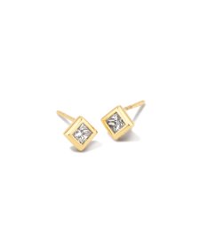 0.32 ct Michelle 14k Yellow Gold Stud Earrings in White Diamond