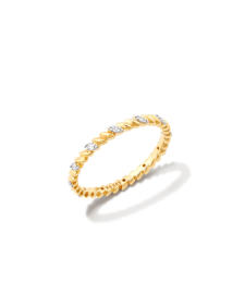 0.11 ct Tyler 14k Yellow Gold Band Ring in White Diamond