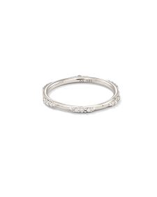 0.19 ct Posey 14k White Gold Band Ring in White Diamonds