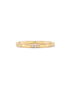 0.19 ct Posey 14k Yellow Gold Band Ring in White Diamonds