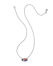 Dolly Parton x Kendra Scott Patchwork Elisa Vintage Silver Short Pendant Necklace