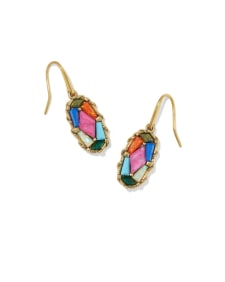 Dolly Parton x Kendra Scott Patchwork Lee Vintage Gold Drop Earrings