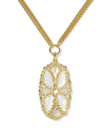 Dolly Parton x Kendra Scott Patchwork Gold Long Pendant Necklace
