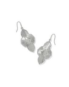 Abbie Medallion Silver Drop Earrings