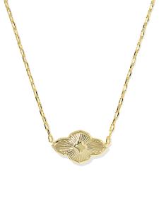 Abbie Medallion Gold Short Pendant Necklace