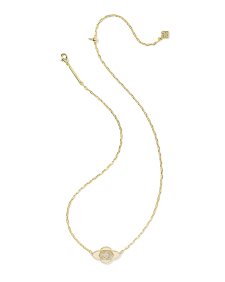 Abbie Medallion Gold Short Pendant Necklace