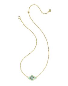 Abbie Medallion Gold Short Pendant Necklace