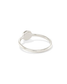 Davie Sterling Silver Band Ring in Rainbow Moonstone