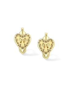 Kendra Scott x LoveShackFancy Heart Gold Huggie Earrings