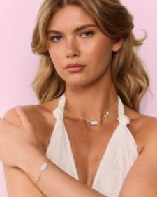 Kendra Scott x LoveShackFancy Bow Gold Elisa Necklace