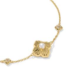 Dira Pearl 18k Gold Vermeil Delicate Chain Bracelet