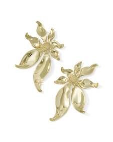 Anya Flower Gold Statement Earrings