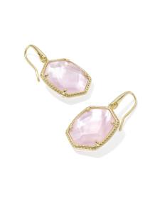 Daphne Gold Frame Drop Earrings
