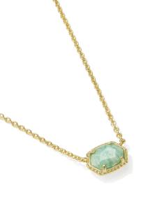 Daphne Gold Frame Short Pendant Necklace