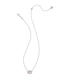 Daphne Silver Frame Short Pendant Necklace