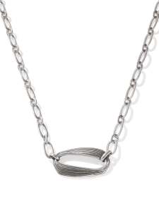 Kira Vintage Silver Short Pendant Necklace