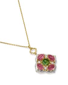 0.24 ct Heirloom Dira 14k Yellow Gold Short Pendant Necklace