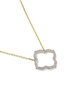 0.31 ct Lab Grown Diamond Dira 14k Yellow Gold Open Frame Short Pendant Necklace