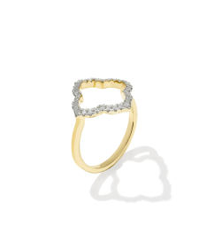 0.25 ct Lab Grown Diamond Dira 14k Yellow Gold Open Frame Band Ring