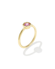 0.36 ct Lab Grown Gemstone Davie 14k Yellow Gold Band Ring